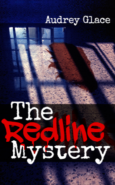 The Redline Mystery cover art: red shadow of woman at reflected window